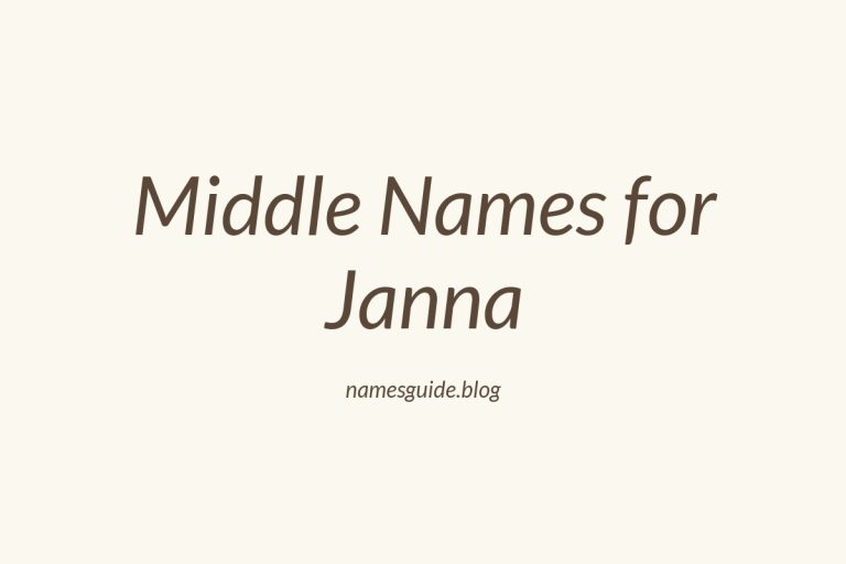 64+ Middle Names for Janna: The Ultimate List