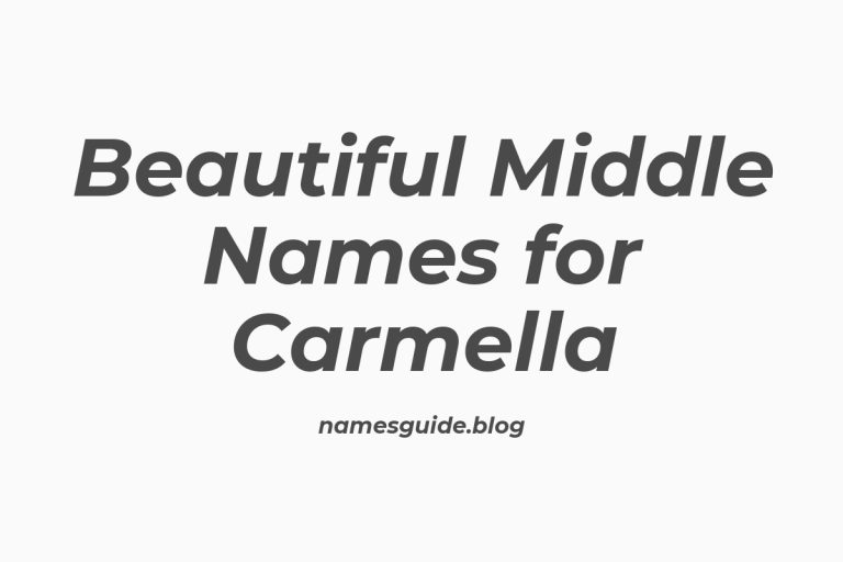 41+ Beautiful Middle Names for Carmella