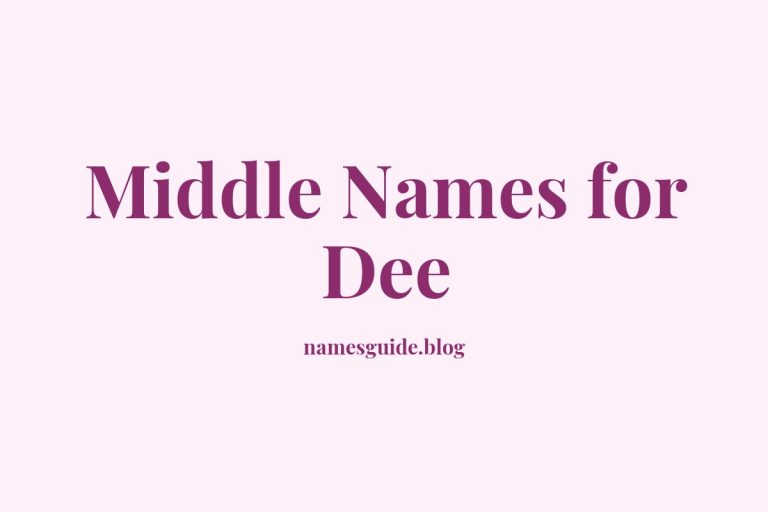 45+ Middle Names for Dee: The Perfect Complement