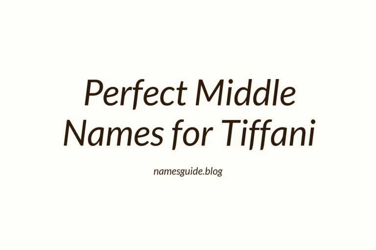 55+ Perfect Middle Names for Tiffani