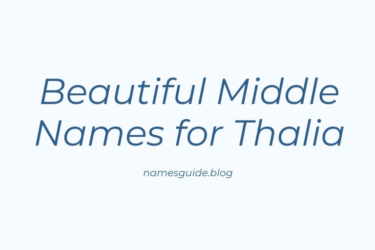78+ Beautiful Middle Names for Thalia: Find the Perfect Match