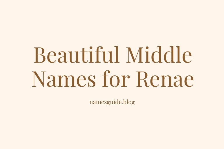 55+ Beautiful Middle Names for Renae: Find the Perfect Match