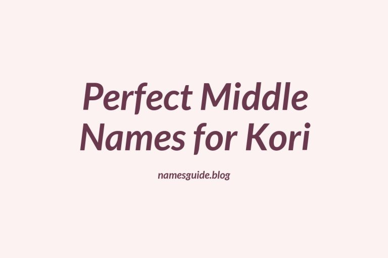 36+ Perfect Middle Names for Kori