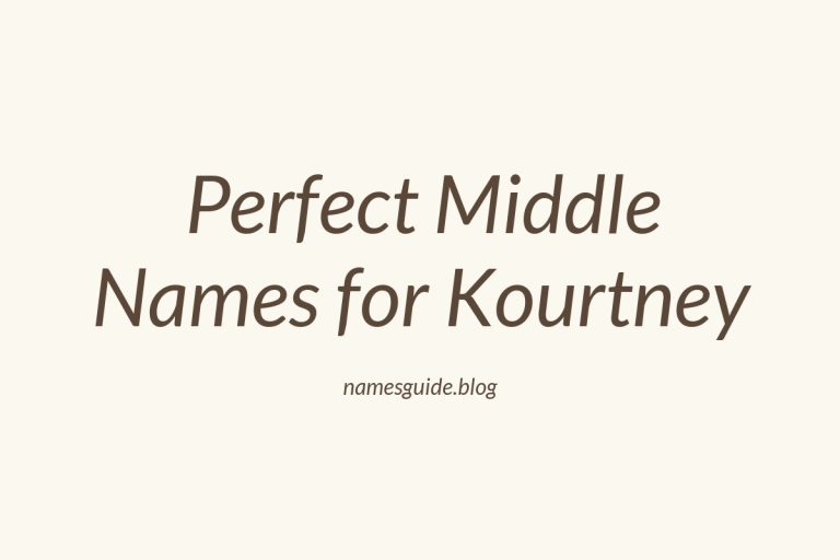 57+ Perfect Middle Names for Kourtney