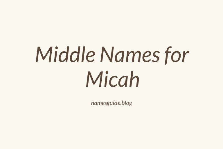 85+ Middle Names for Micah: The Ultimate Guide