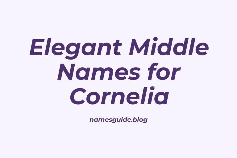 55+ Elegant Middle Names for Cornelia: Find the Perfect Match