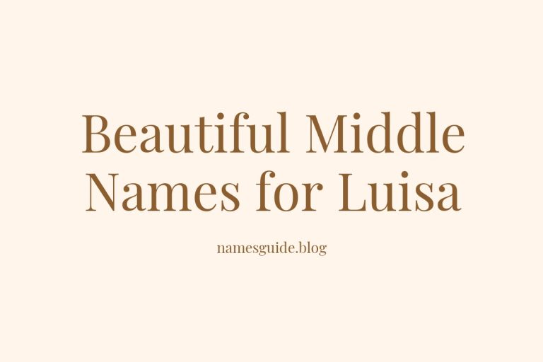 49+ Beautiful Middle Names for Luisa
