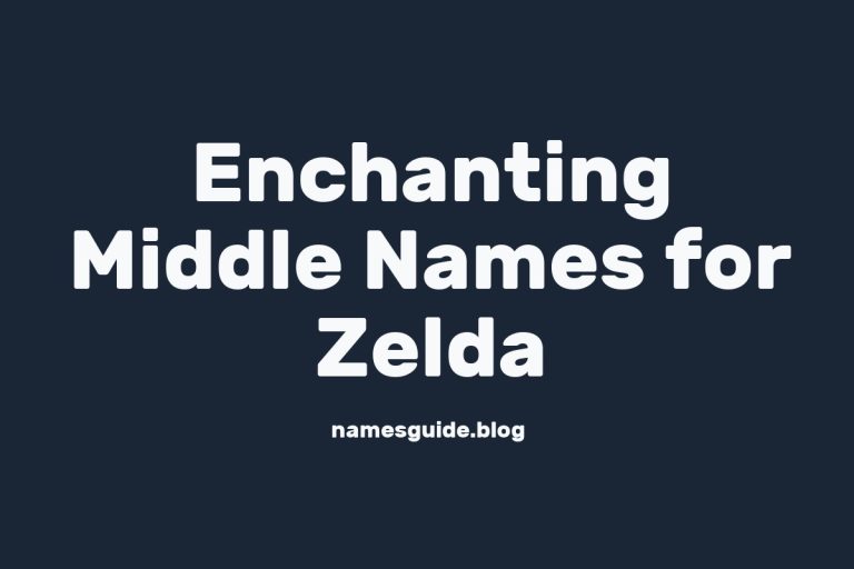 69+ Enchanting Middle Names for Zelda: Find the Perfect Fit