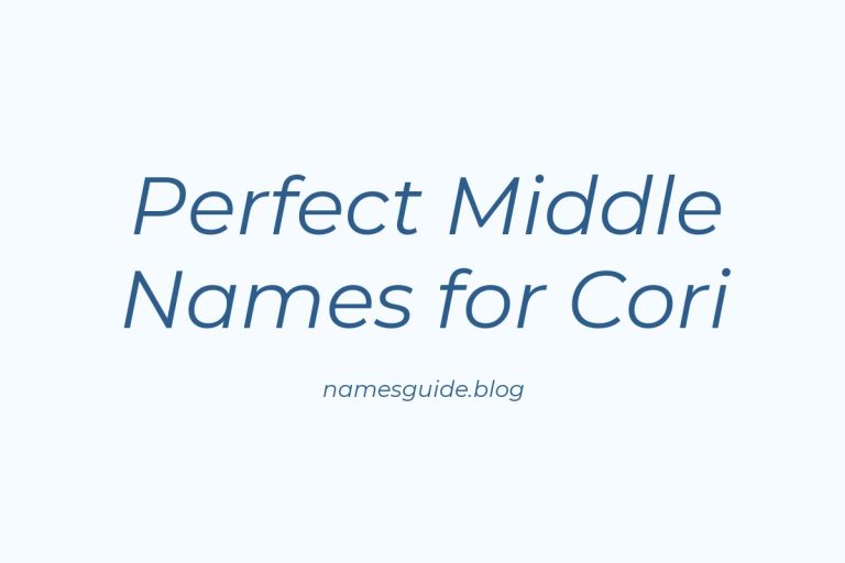 51+ Perfect Middle Names for Cori