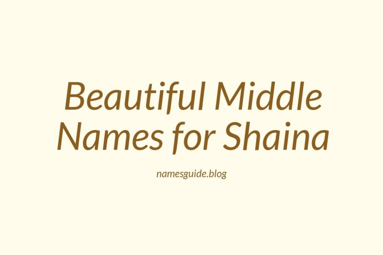 39+ Beautiful Middle Names for Shaina