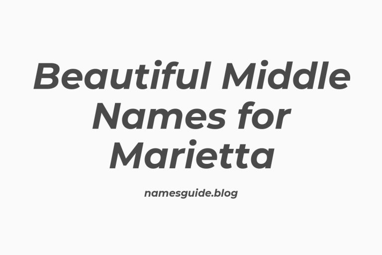 56+ Beautiful Middle Names for Marietta