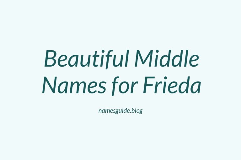 52+ Beautiful Middle Names for Frieda