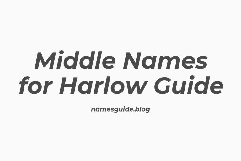 56+ Middle Names for Harlow: The Ultimate Guide