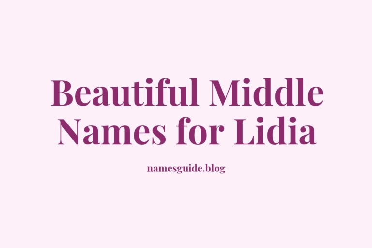 66+ Beautiful Middle Names for Lidia