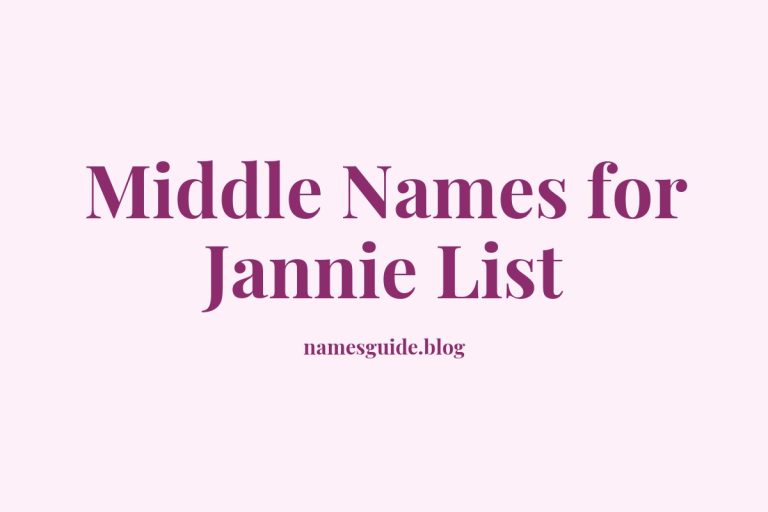 54+ Middle Names for Jannie: The Ultimate List