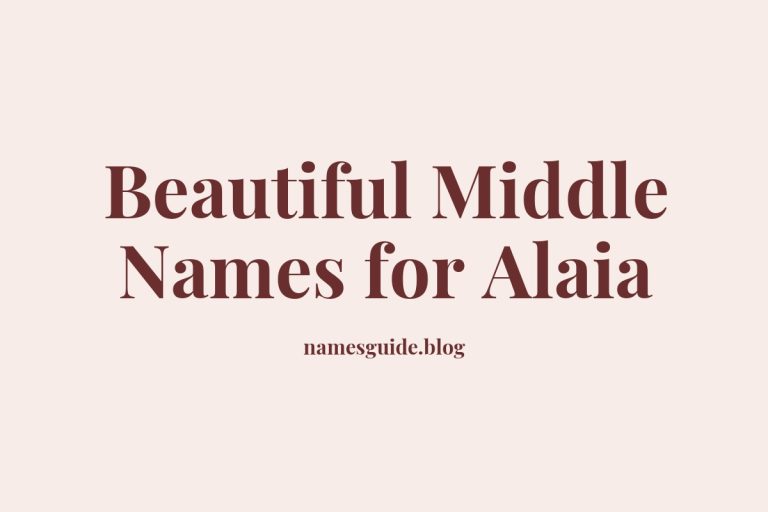 45+ Beautiful Middle Names for Alaia