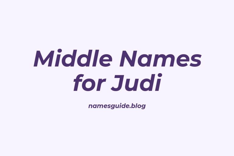 68+ Middle Names for Judi: The Ultimate List