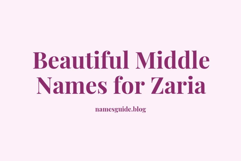 42+ Beautiful Middle Names for Zaria