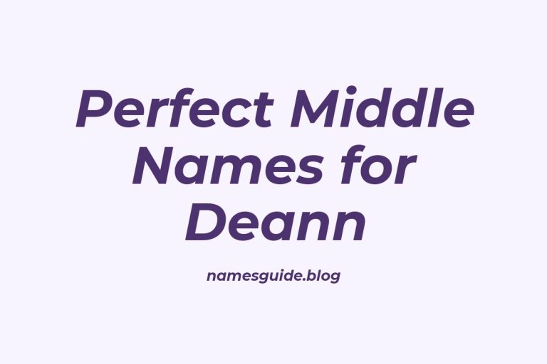 52+ Perfect Middle Names for Deann