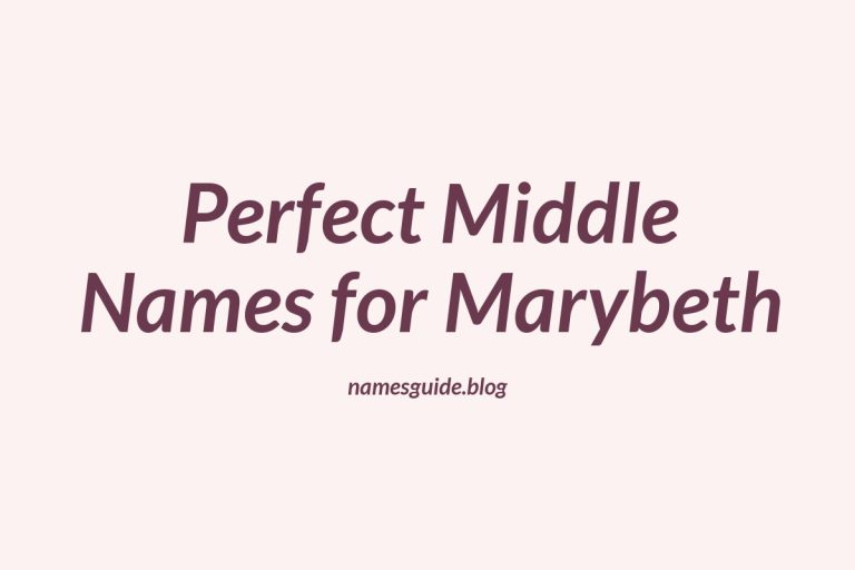 41+ Perfect Middle Names for Marybeth