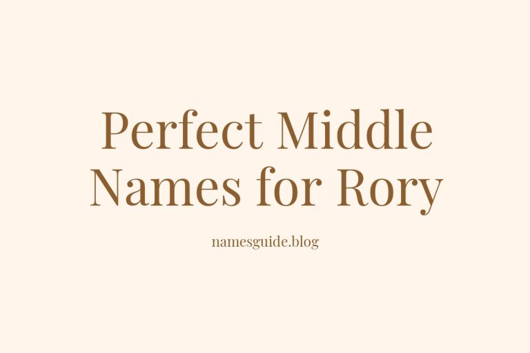 79+ Perfect Middle Names for Rory: Find the Ideal Match