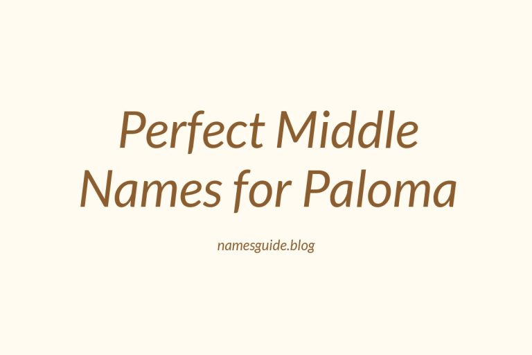 36+ Perfect Middle Names for Paloma