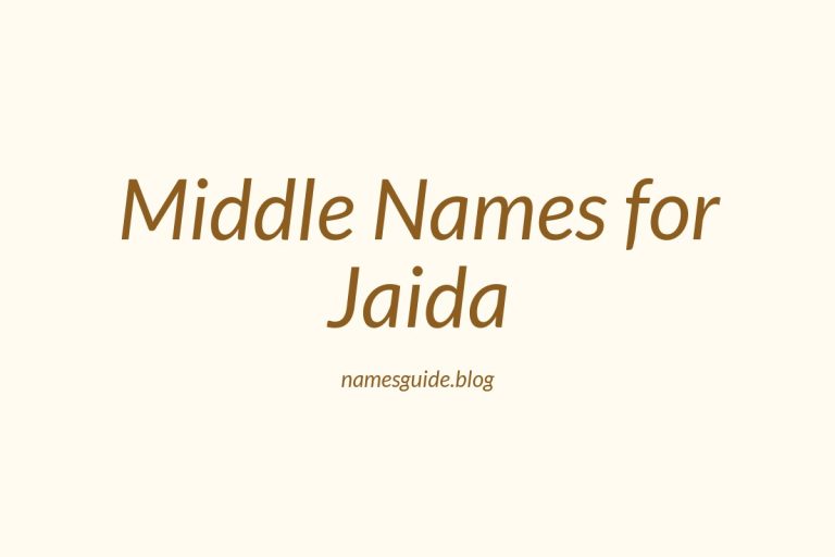55+ Middle Names for Jaida: The Ultimate Guide