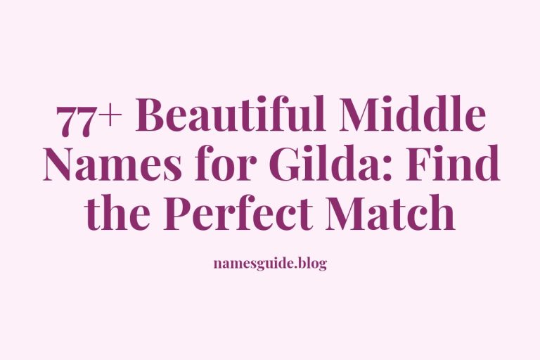 77+ Beautiful Middle Names for Gilda: Find the Perfect Match