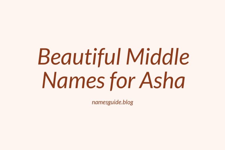 42+ Beautiful Middle Names for Asha