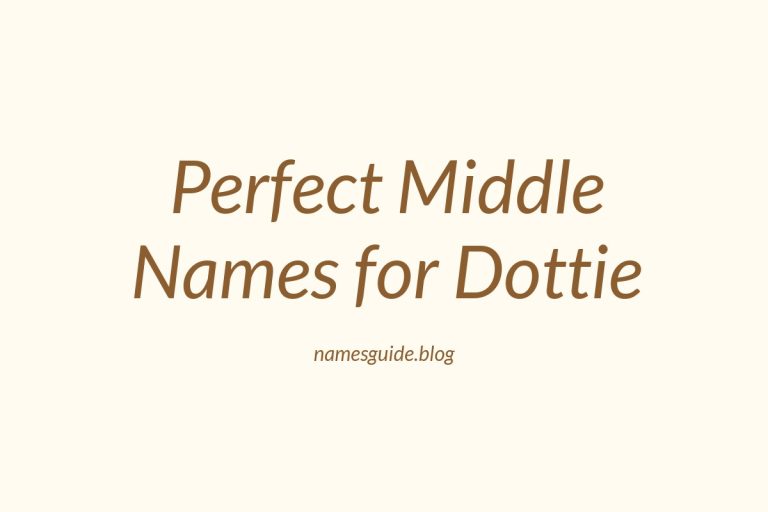 41+ Perfect Middle Names for Dottie