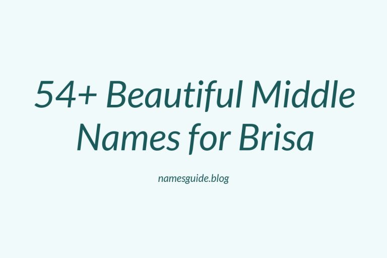 54+ Beautiful Middle Names for Brisa