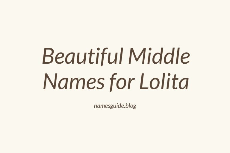 43+ Beautiful Middle Names for Lolita