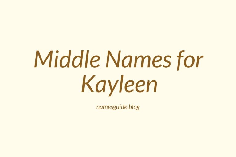 42+ Perfect Middle Names for Kayleen
