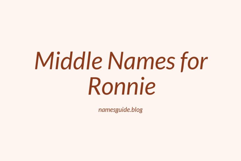 61+ Middle Names for Ronnie: The Ultimate Guide