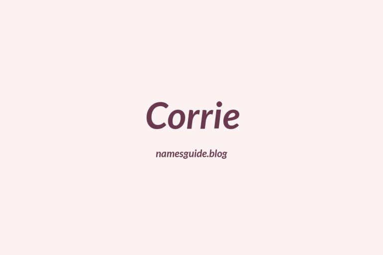 56+ Perfect Middle Names for Corrie