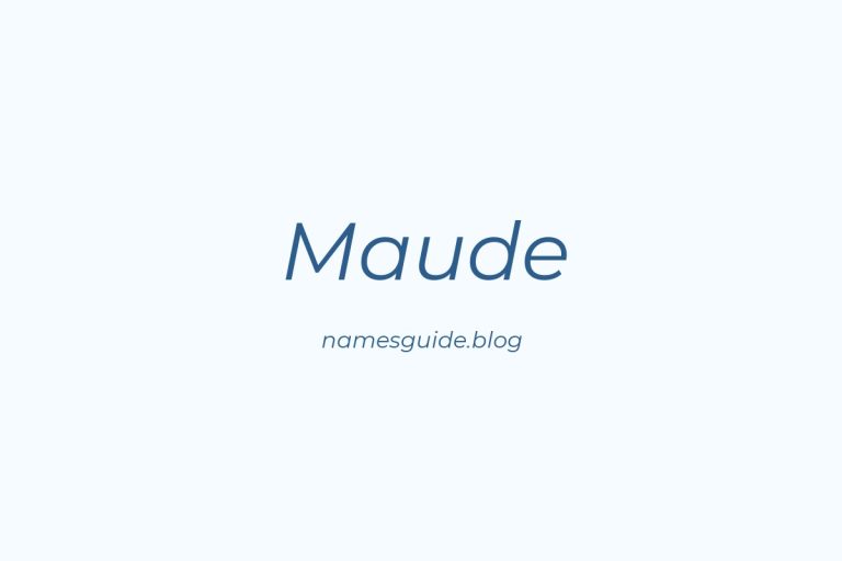 66+ Beautiful Middle Names for Maude