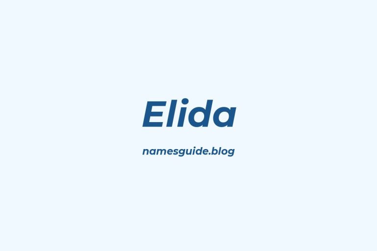 45+ Beautiful Middle Names for Elida