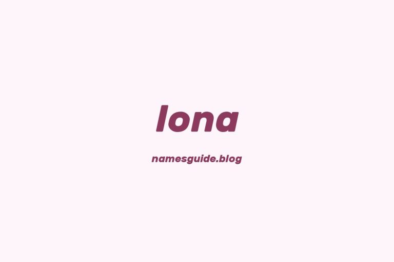 81+ Beautiful Middle Names for Iona