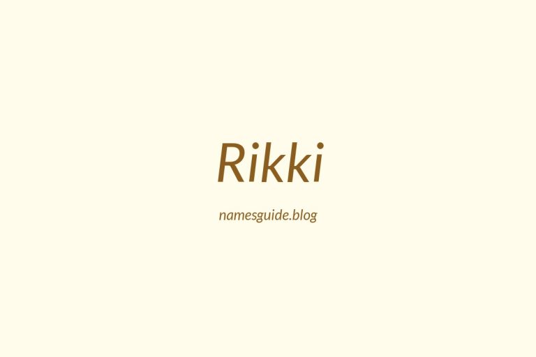 49+ Perfect Middle Names for Rikki