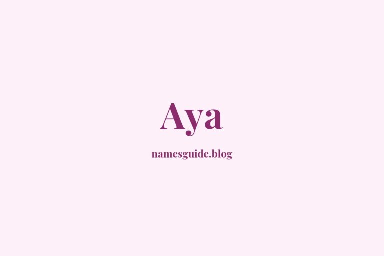 63+ Beautiful Middle Names for Aya