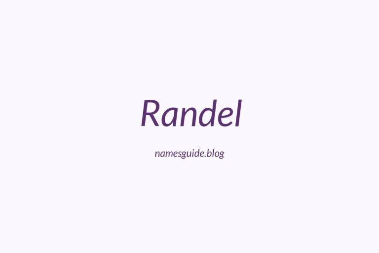 49+ Perfect Middle Names for Randel