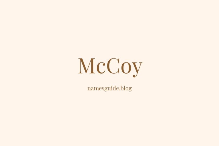 81+ Middle Names for McCoy: The Ultimate Guide