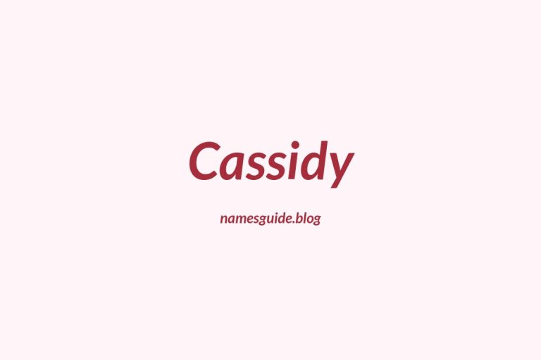 59+ Perfect Middle Names for Cassidy