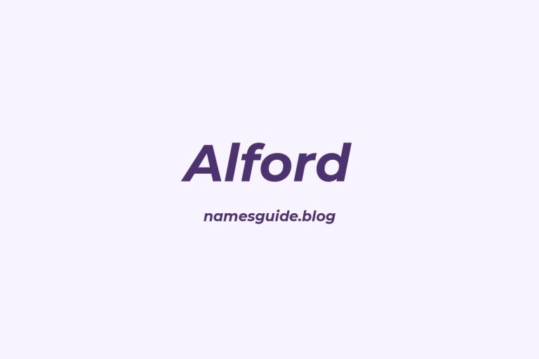 53+ Perfect Middle Names for Alford: Find the Ideal Match