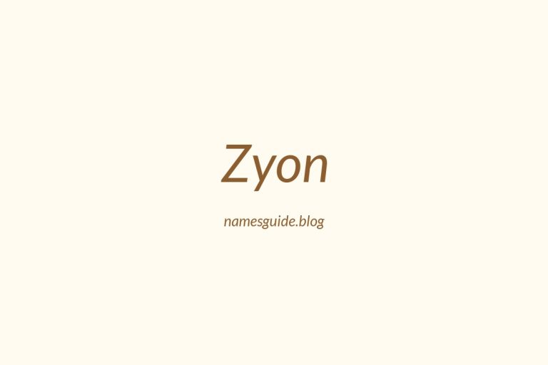 61+ Middle Names for Zyon: The Perfect Complement