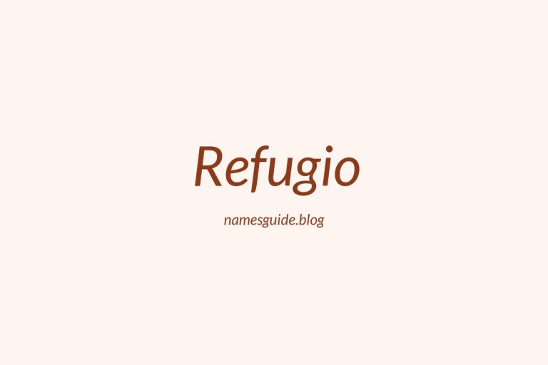 46+ Perfect Middle Names for Refugio