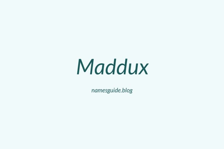 36+ Perfect Middle Names for Maddux