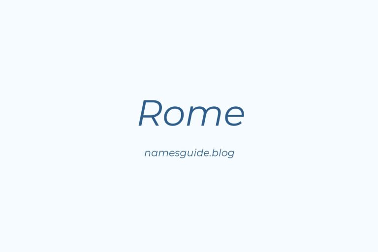 84+ Perfect Middle Names for Rome: A Comprehensive Guide