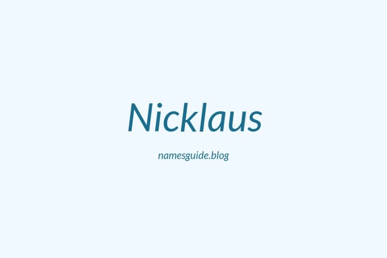 61+ Perfect Middle Names for Nicklaus