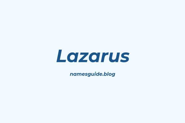 46+ Middle Names for Lazarus: The Perfect Complement